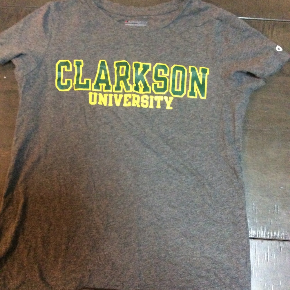 CLARKSON UNIVERSITY grey champion tee shirt